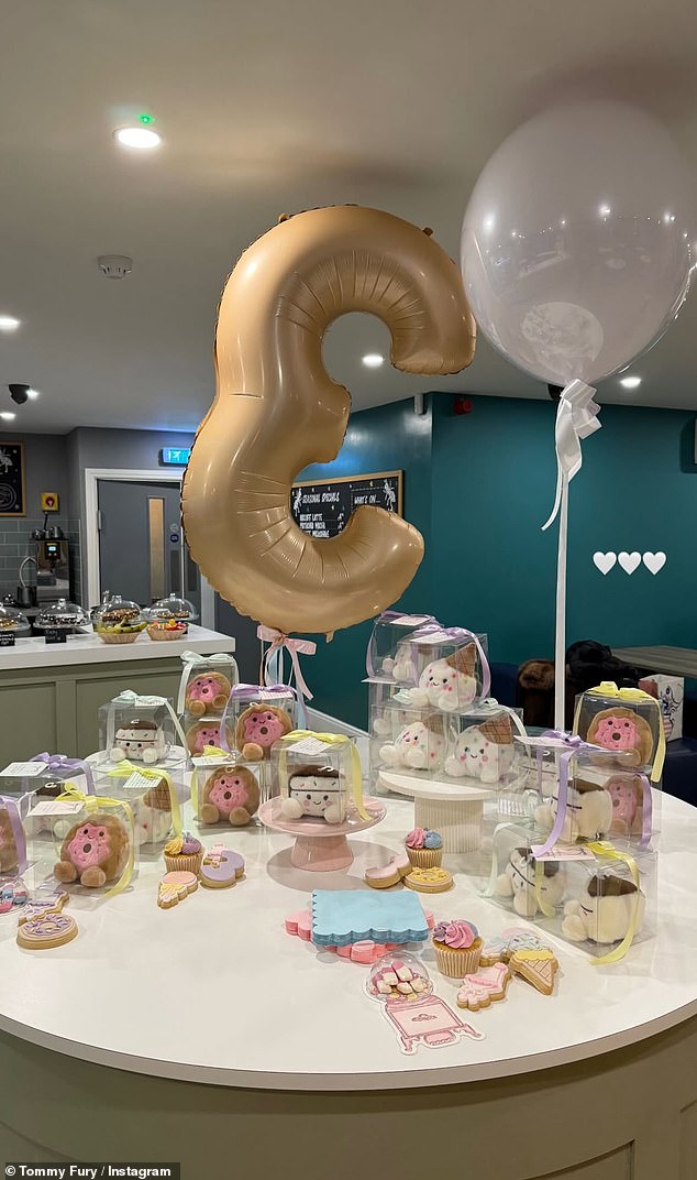 Guests enjoyed a day at a soft play centre with a three tier cake, pastel coloured balloon arch and Jelly Cat gift bags as party of her 'pre-birthday' celebrations