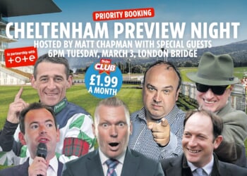 Buy your ticket now to Sun Racing's unmissable Cheltenham Festival Preview Night for just £5 including a free drink