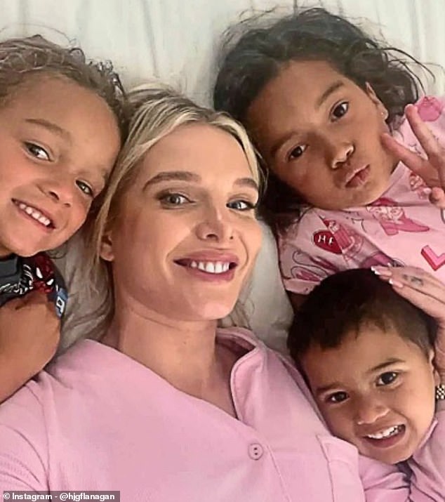 Helen at home with the children after her split from Sinclair