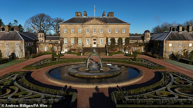 Dec quipped: 'We then had wine in the room and got a bit noisy. We took it a bit far and were asked to be quiet!' (Dumfries House pictured)