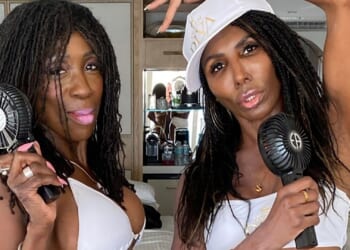 Ageless pop legends, 61 & 62, strip down to their bikinis & heels for sizzling holiday snap as fans brand them ‘perfect’