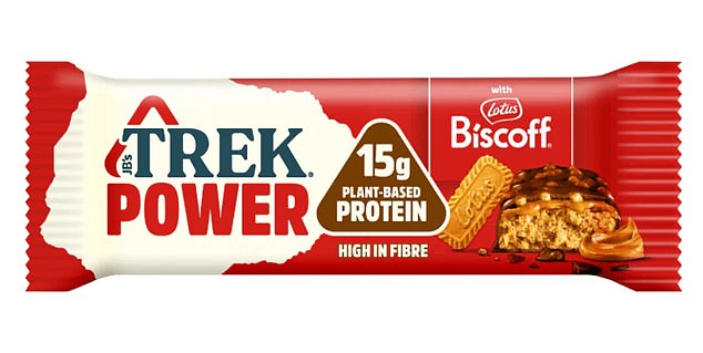 The Trek Power Lotus Biscoff has 239 calories, higher than most other comparable protein snacks