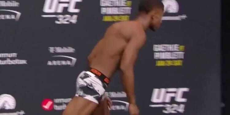 Worrying moment UFC star collapses after making weight for Paddy Pimblett undercard fight