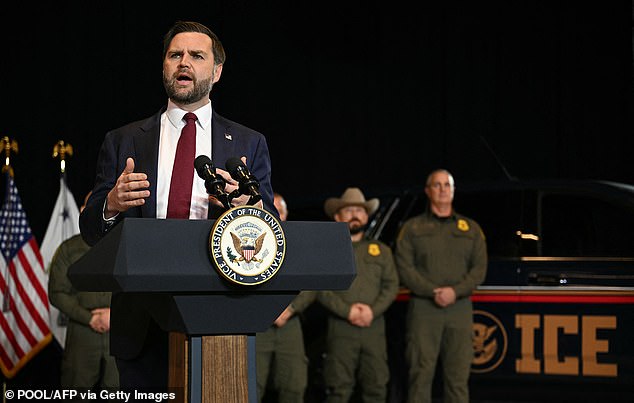 The incident has sharply divided opinions over how the arrest unfolded, as Vice President JD Vance alleged that Ramos's father tried to flee ICE agents and 'abandoned' his son