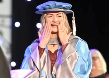 Proud Laura Woods gets emotional as TNT Sports presenter is awarded honorary doctorate