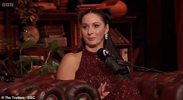 During Friday night's instalment of spin-off show, The Traitors: Uncloaked, the duo reunited with their fellow contestants to relive the nail-biting finale (Rachel pictured)