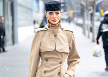 Glam Maura Higgins shows off her endless legs in Emirates flight attendant-inspired outfit in New York