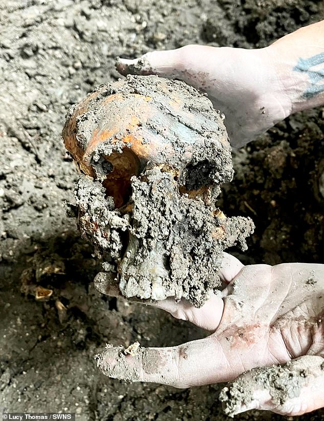 The pair were left 'shocked' when they dug up the flooring and 'body after body' appeared under the church