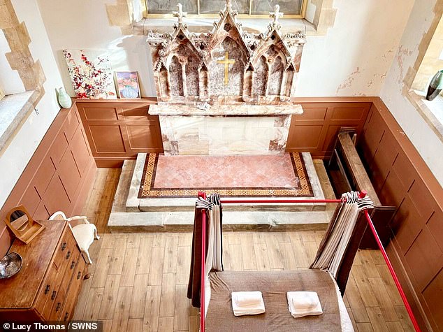 The once-dilapidated church is now a breathtaking six-bedroom, six-bathroom property that is currently listed on Airbnb