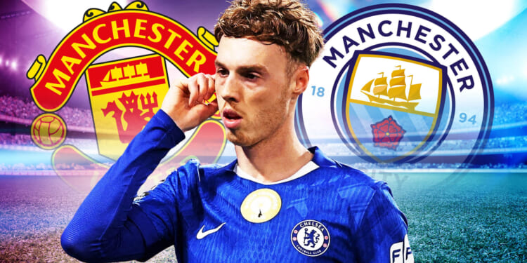 Cole Palmer is UNSETTLED at Chelsea and could be tempted by Man Utd or City transfer… but Rosenior insists he's 'happy'