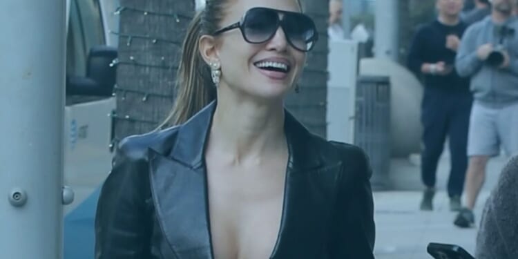 Busty Jennifer Lopez, 56, wows as she goes braless in low-cut leather jacket on shopping trip in LA