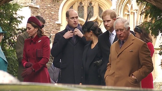 Fans on X recalled an earlier Christmas when William seemingly 'scarfed' his estranged sister-in-law, Meghan Markle, adding it's his 'go-to avoidance mechanism