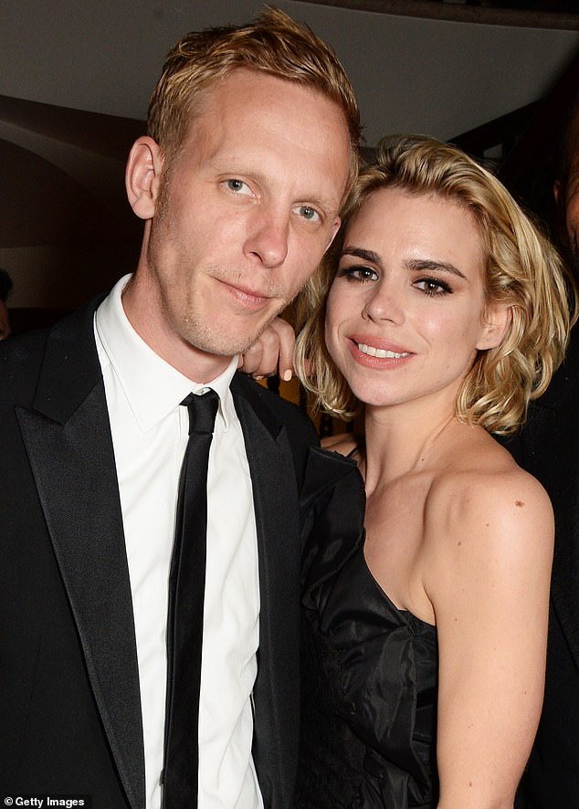 Laurence, who shares two sons Winston, 16, and Eugene, 12, with his ex-wife Billie Piper, accused the unnamed school of carrying out the vaccination against his wishes and branded modern schooling 'evil' (pictured with Billie in 2014)