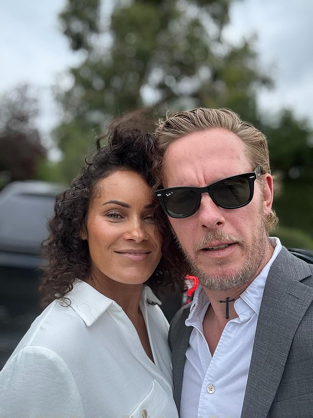 He remarried last year, tying the knot with Californian conspiracy podcaster Elizabeth Barker, who has claimed the Moon landings were faked, described 9/11 as an 'inside job' and dismissed climate change as a government 'smokescreen'