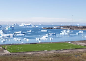 Another international battle rages in Greenland… over the tiny nation’s FOOTBALL team