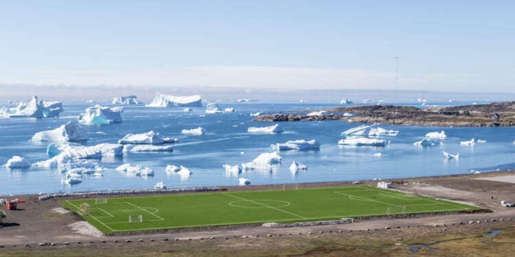 Another international battle rages in Greenland… over the tiny nation’s FOOTBALL team