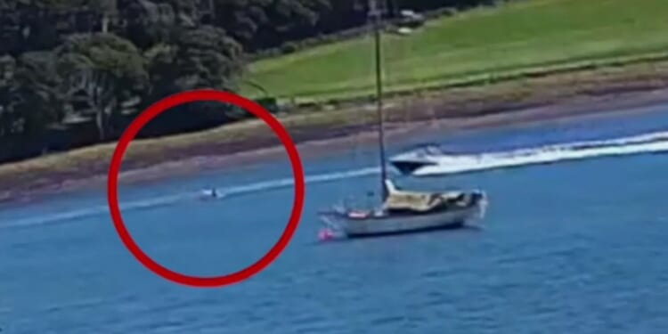 Moment speedboat driver crashes into kayaker, 15, with boat full of passengers including kids