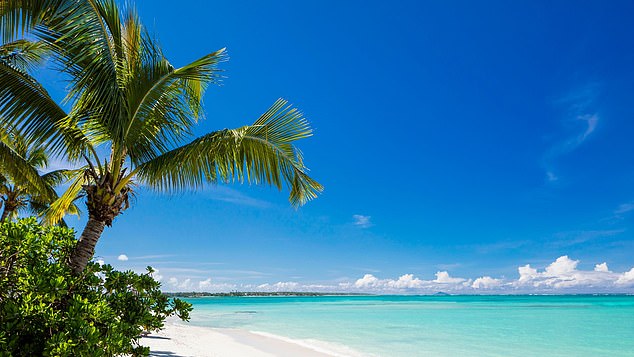 The resort is right next to one of the island's famous sandy white beaches