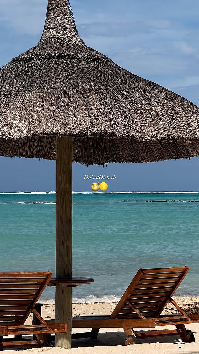 After landing on the island, influencer Holly posted this photo on her Instagram stories