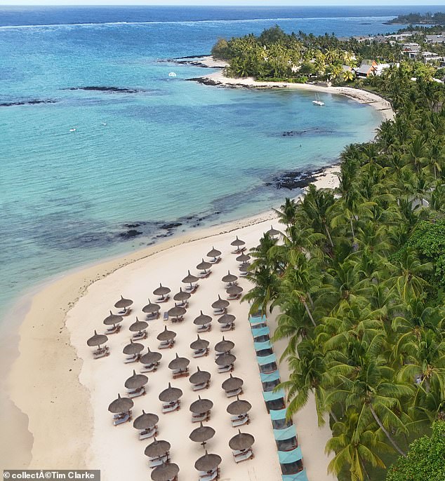 Before arriving, Holly  said: 'We're going to Mauritius to just lie by the sea. I had to tell Adam we weren't basing our honeymoon around a 25-metre pool…'