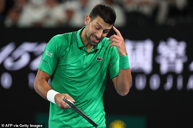 Djokovic lost his temper at the Australian Open and went close to disqualification