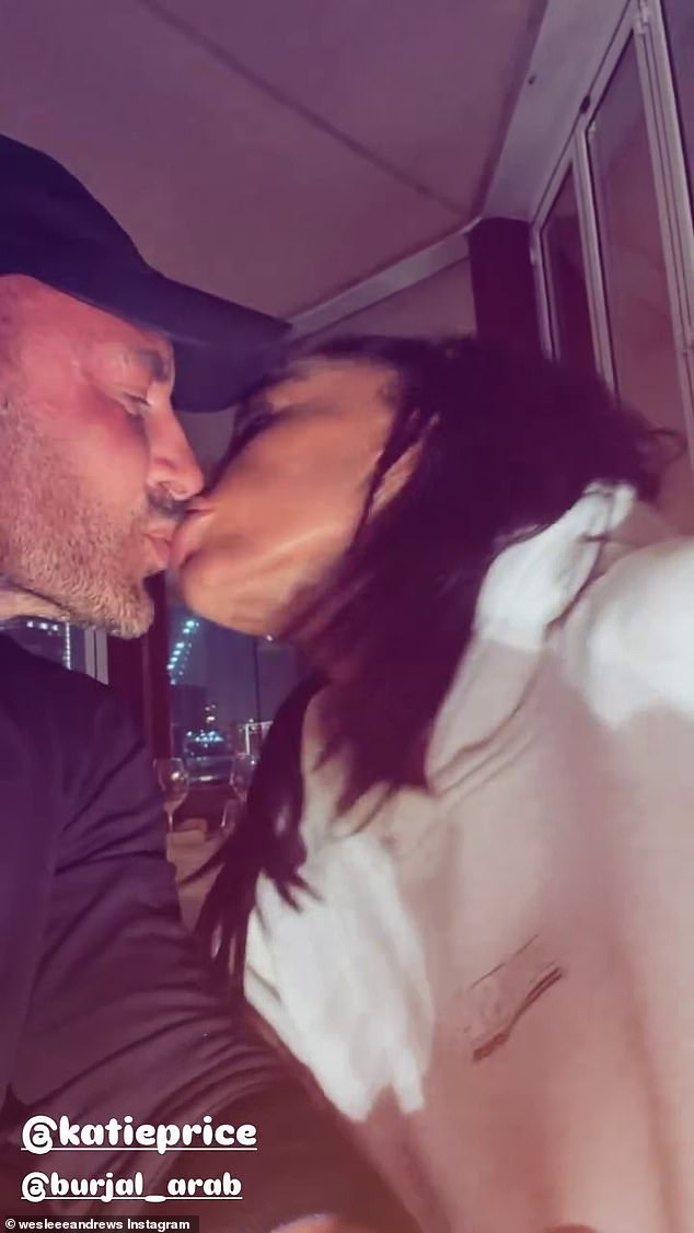 Beaming Katie has flashed her massive diamond ring as she kissed Lee in a new loved-up video of them both following the news