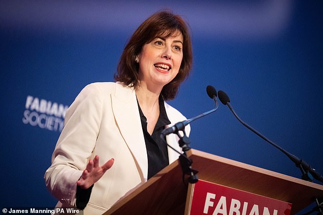 Deputy Leader of the Labour Party Lucy Powell speaking at the Fabian Society 2026 New Year Conference at the Guildhall