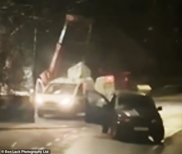 In Addingham, West Yorkshire, two women secretly filmed a telehandler smashing through the wall of a village Co-op just before 2am last February