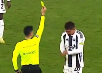 Watch bizarre moment ex-Champions League star is sent off after getting two yellow cards in less than a SECOND