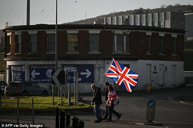 There were tense scenes in Dover as around 50 demonstrators descended on the streets of Dover