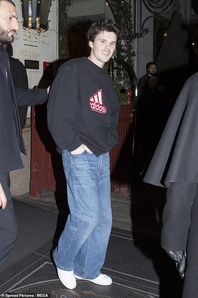 The pair headed out for dinner at Kaspia restaurant with their respective partners Kim Turnbull and Jackie Apostel during Men's Fashion Week (Cruz pictured)
