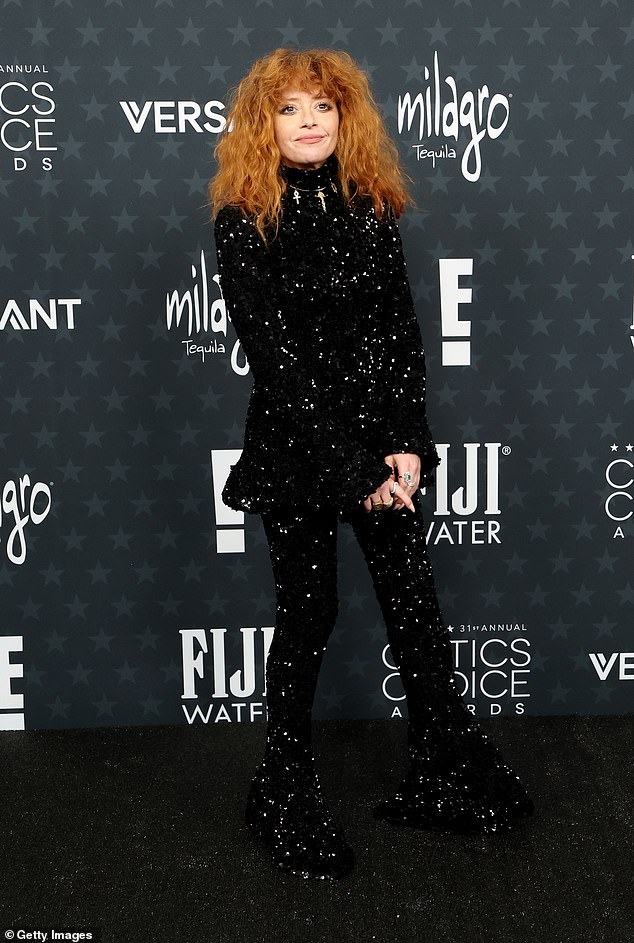 Lyonne ended her X  message on a positive note, writing, 'No matter how far down the scales we have gone, we will see how our experience may help another'; pictured at the Critics Choice Awards in Santa Monica on January 4