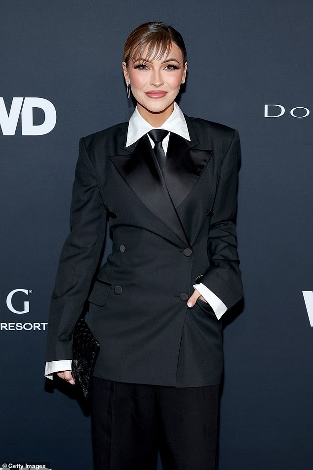 Selling Sunset star Chrishell Stause re-shared a post to her Instagram stories which read: 'Red State Texas has 2.1M undocumented immigrants. Red State Florida has 1.6M'; seen earlier this month in Santa Monica