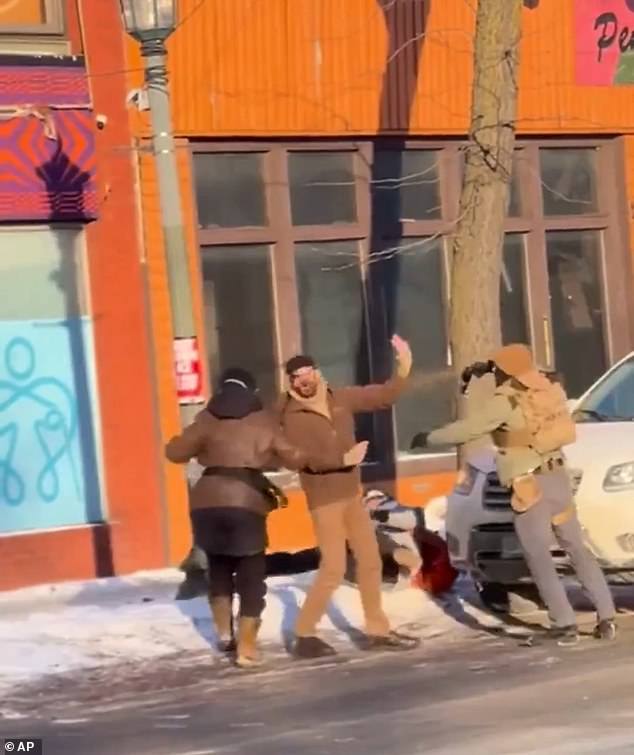 Pretti can be seen being pepper sprayed by agents in the moments before his killing