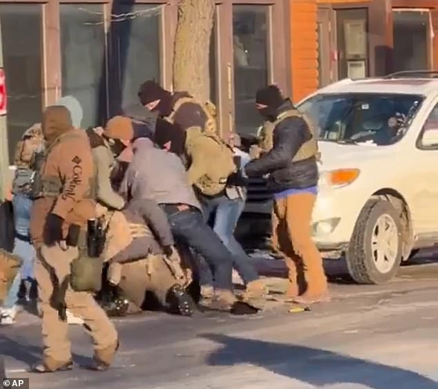 Pretti is seen on the ground during his final moments. His killing comes weeks after an DHS agent shot and killed 38-year-old Renee Nicole Good in Minneapolis