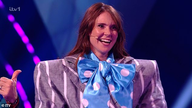 Her reveal left the panel and viewers in shock as they guessed Lily Allen, Kimberly Wyatt, or Shona McGarty may have been behind the mask