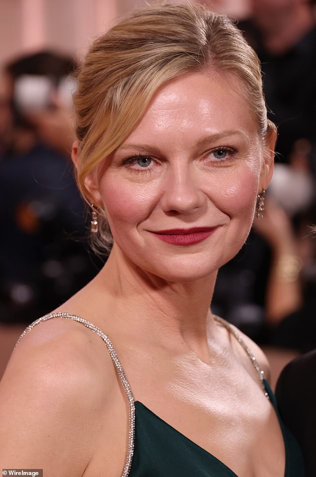 Dunst (seen on January 11 at the Golden Globes) has praised her 'wonderful husband' for supporting her and counts herself 'very lucky that I have surrounded myself with good people'