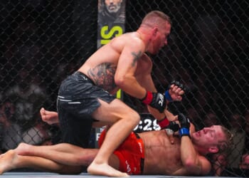 Paddy Pimblett BLOODIED & dropped TWICE by Justin Gaethje as Brit loses epic UFC 324 war and misses out on Topuria bout