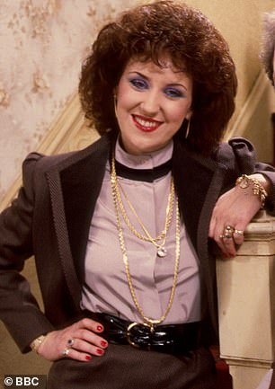 Ms Winkelman's outfit echoed Anita's '1980s' style in Eastenders