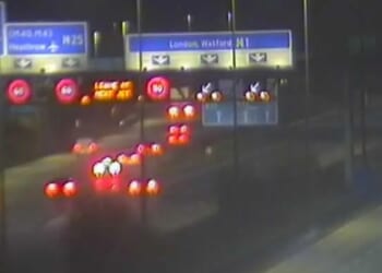 M1 grinds to a halt after crash as drivers face long delays & urged to avoid the area