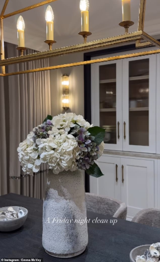 Lighting fixtures also help amplify Emma's interiors set-up