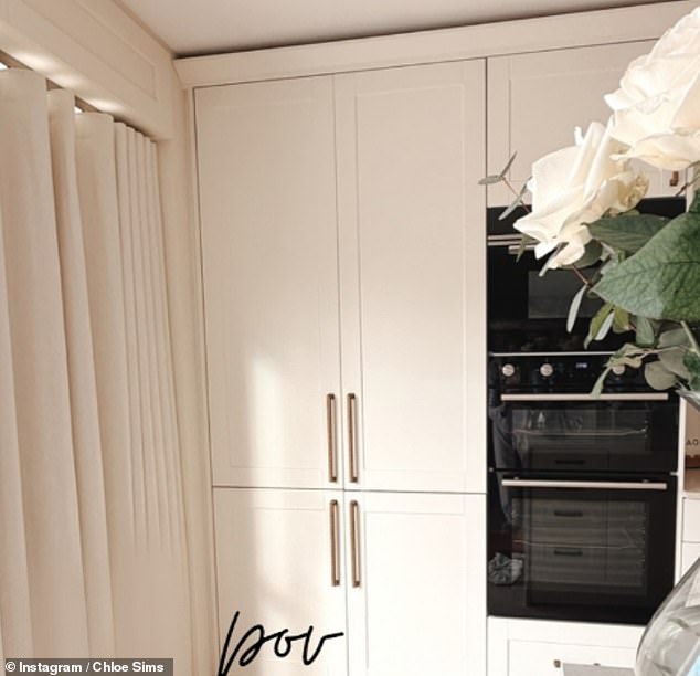 Chloe has made her kitchen space feel open and bright by using light, neutral tones