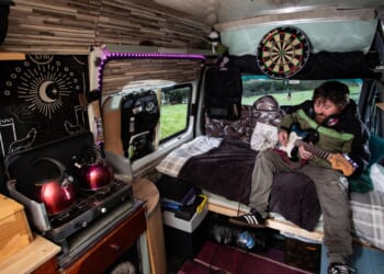 I've lived in an old minibus full-time for four years