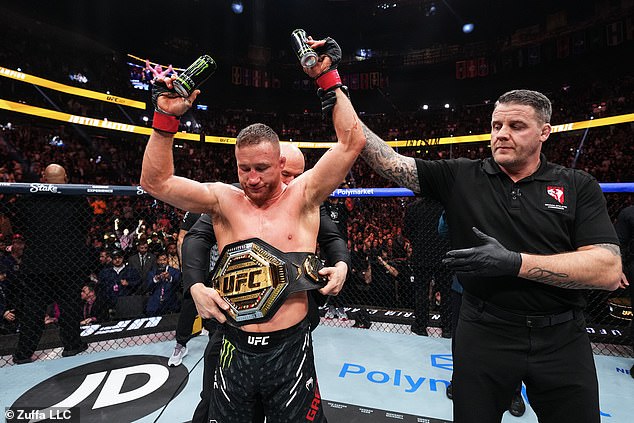 The 37-year-old American claimed the interim lightweight title after winning the bout on points