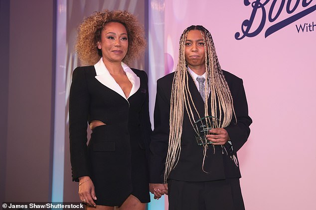 Last year Phoenix Brown told The Daily Mail she quickly realised she had to find her own path in life as she addressed nepo baby claims (pictured with Mel B in November)
