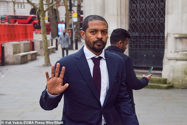 Noel Clarke arrives at the Royal Courts of Justice for his libel case against The Guardian. He lost the case and faces huge costs