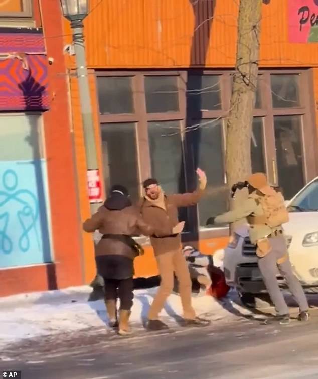 Pretti can be seen being pepper sprayed by agents in the moments before his killing