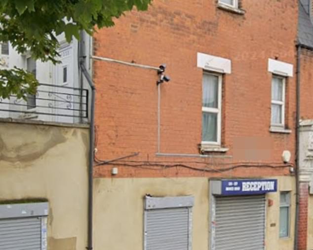 The shabby flat where Rostas is currently living in north London