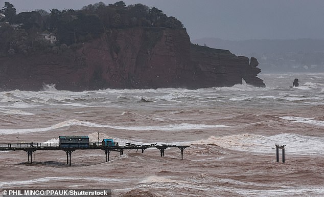 Huge chunks of Teignmouth Grand Pier, built in 1865, went missing after it was hit by strong waves and rain throughout Friday night