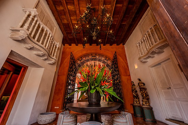 The boutique hotel is an 18th-century mansion situated by UNESCO walled city Cartagena de Indias